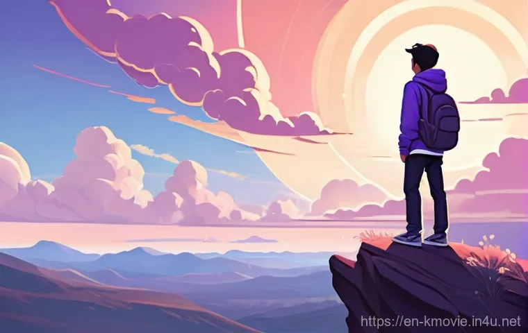 소중한 날의 꿈  애니메이션 분석 - **Prompt:** A heartwarming 2D hand-drawn animated still from 'A Shard of a Dream,' depicting Yi-rang...