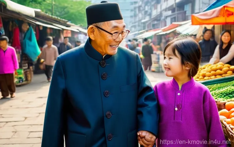 윤제균 감독 영화 특징 - **Prompt 2: "Busan Beach Resilience"**
    A heartfelt, medium-shot image of a family (a father, a m...