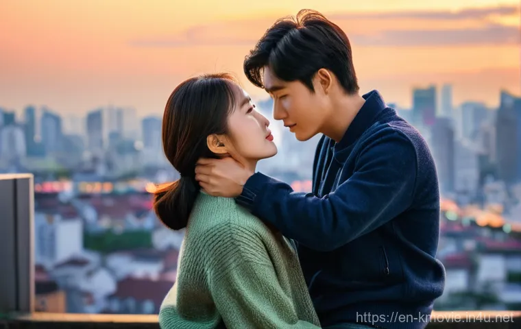 한국 영화 추천 TOP 10 - **"Gritty Urban Mystery"**
    A highly detailed, cinematic shot depicting a lone Korean detective, ...